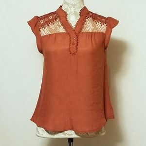 Anthropologie Sweet Wanderer Boho Blouse Sz S